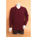 Yak Wool /Cashmere V Neck Pullover Long Sleeve Sweater/Garment/Clothing/Knitwear